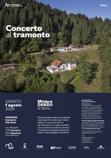 CONCERTO AL TRAMONTO PRESSO LE MINIERE DI DARZO
